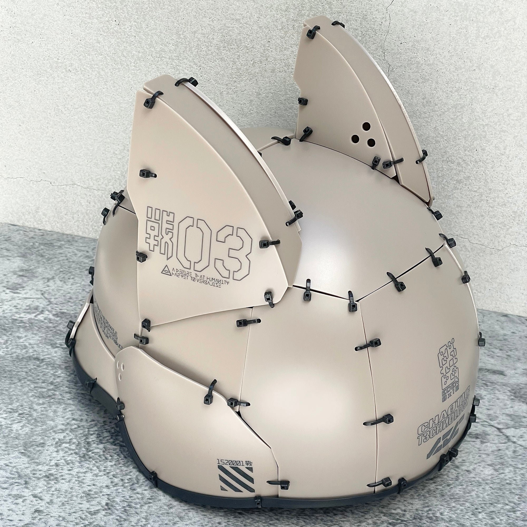 ネコミミ搭載式ヘルメット