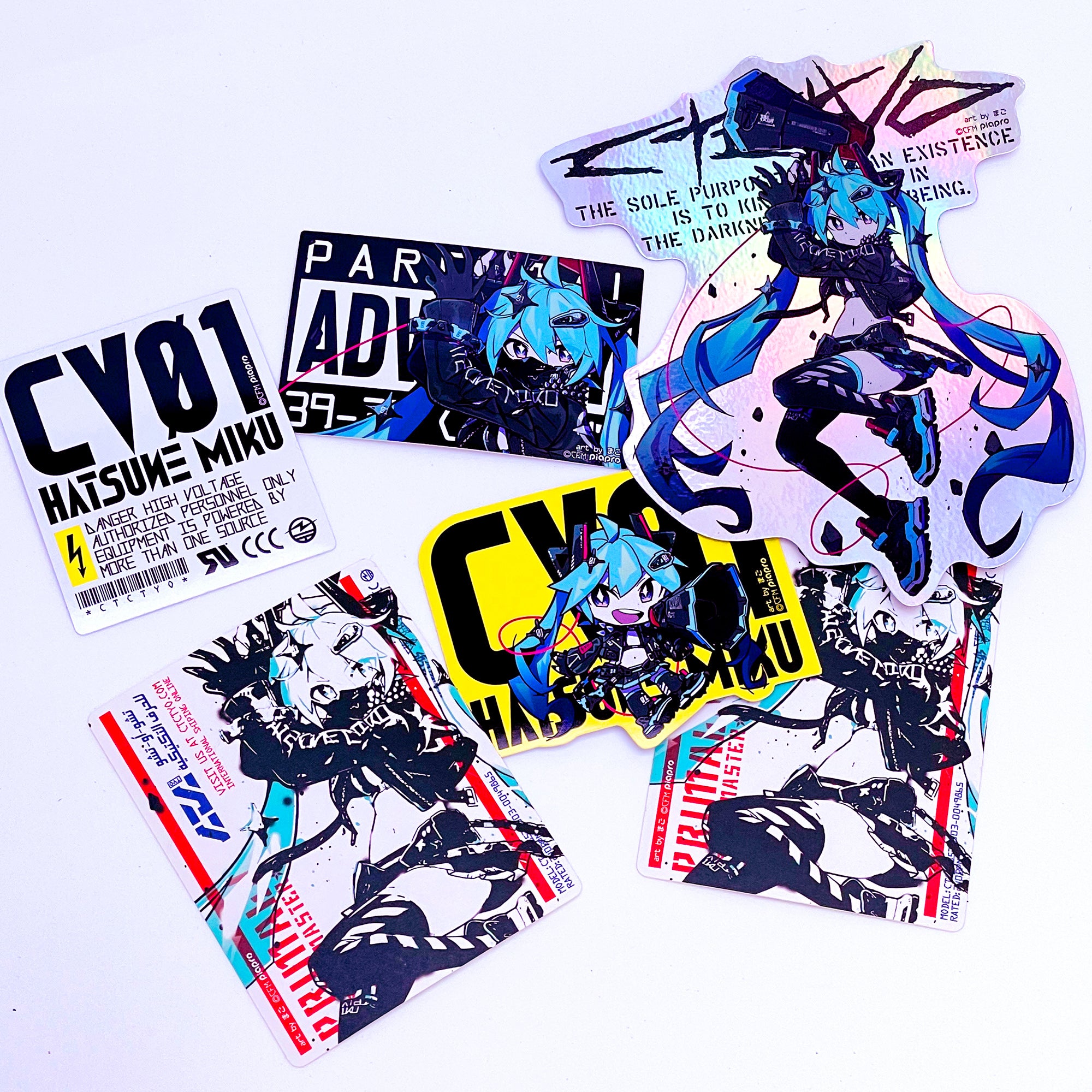 Hatsune Miku x Chuocho Tactical Crafts Sticker Set