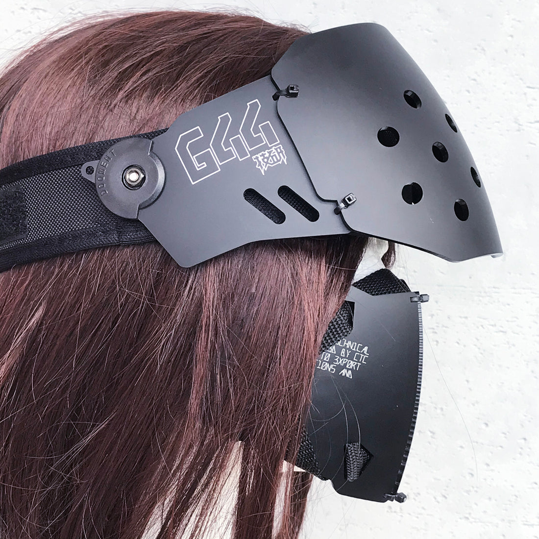 Face shield unit (half/matt black)