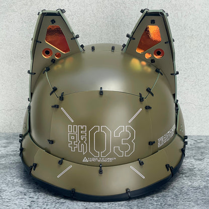 ネコミミ搭載式ヘルメット