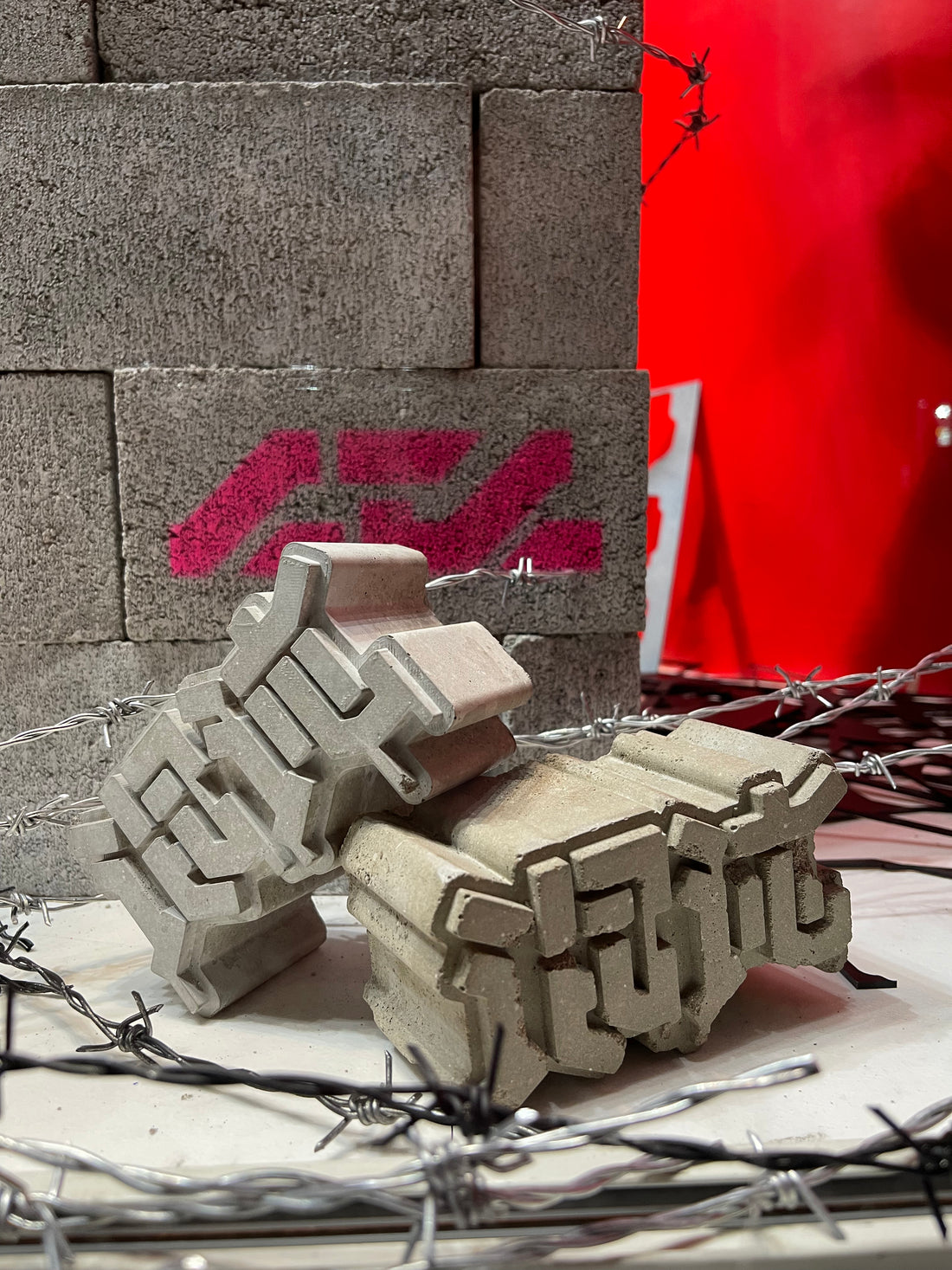 混沌セメントブロック