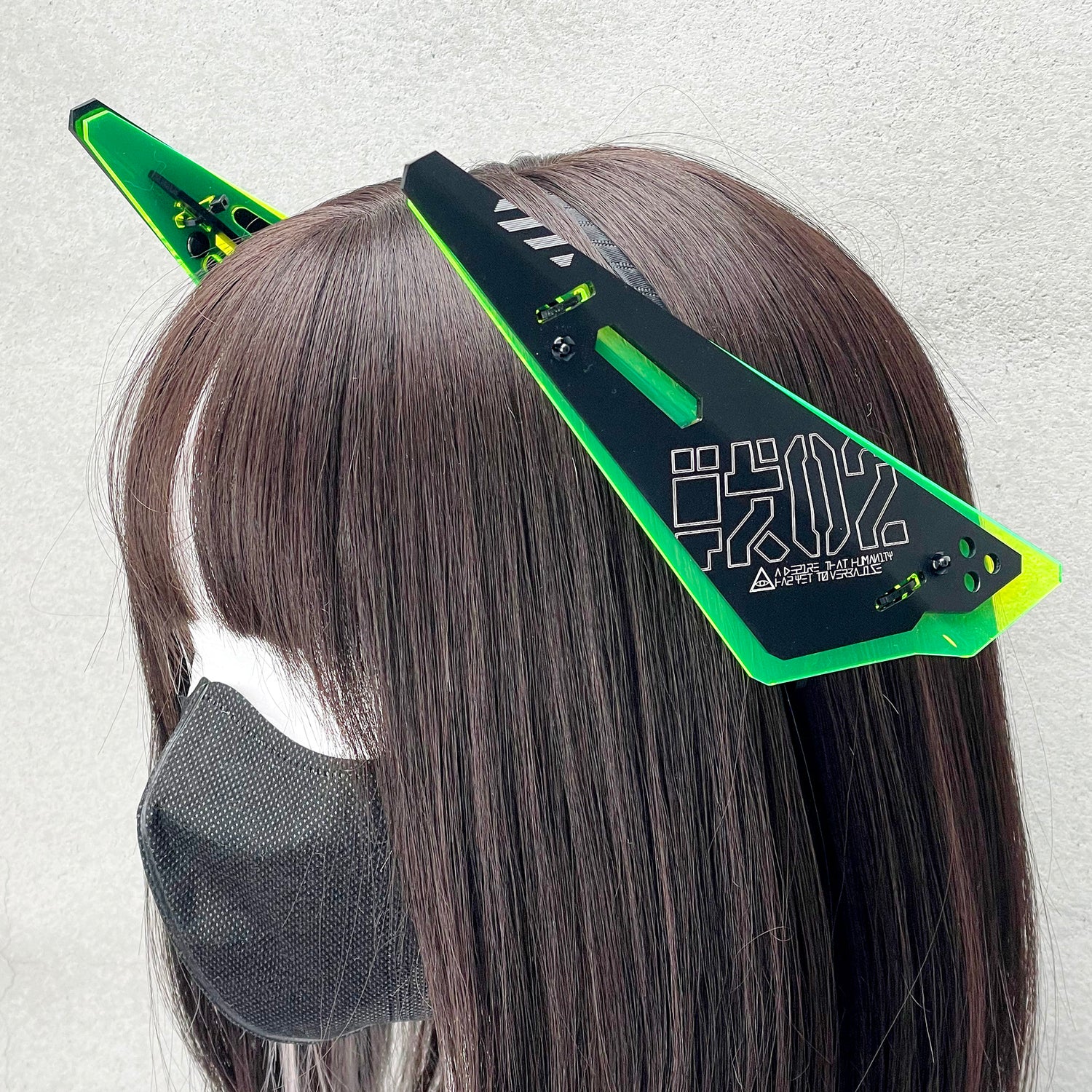 カチューシャ式装甲バインダーユニット　蛍光グリーン