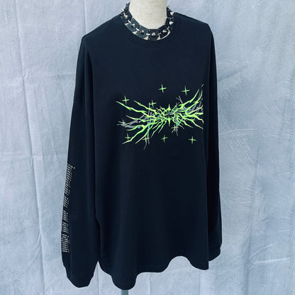"Productivity" embroidered long sleeve T-shirt Yamauchi Tetsu collaboration model