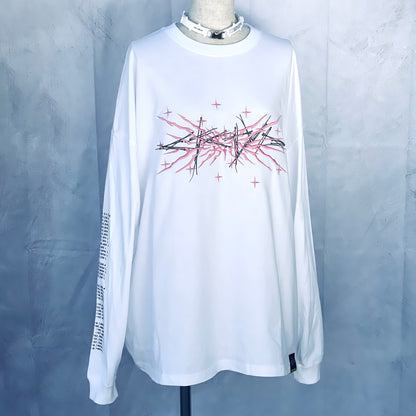 "Productivity" embroidered long sleeve T-shirt Yamauchi Tetsu collaboration model