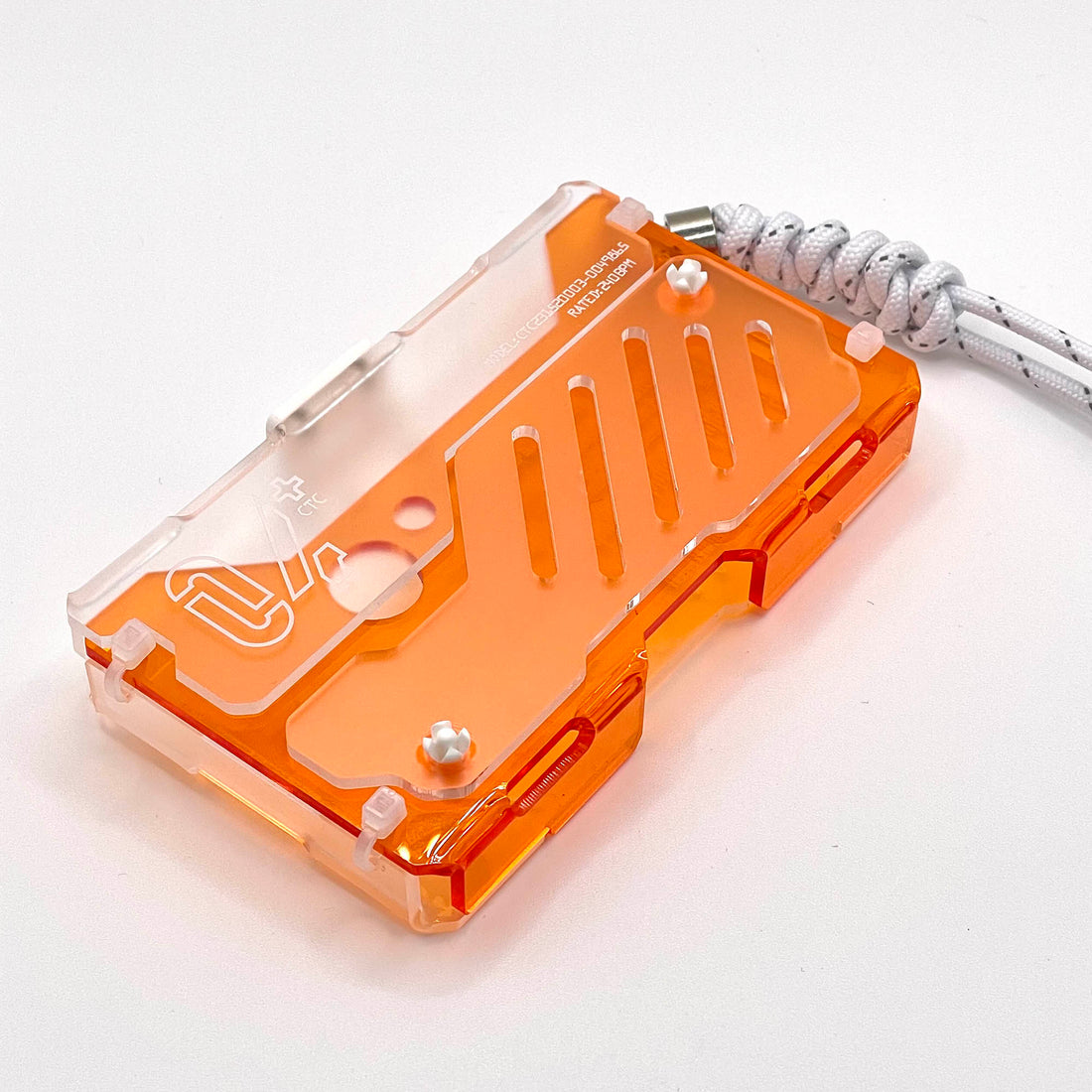 Armored Card Container Unit mk4+ [Business Card Size] [EC Exclusive] Clear x Orange