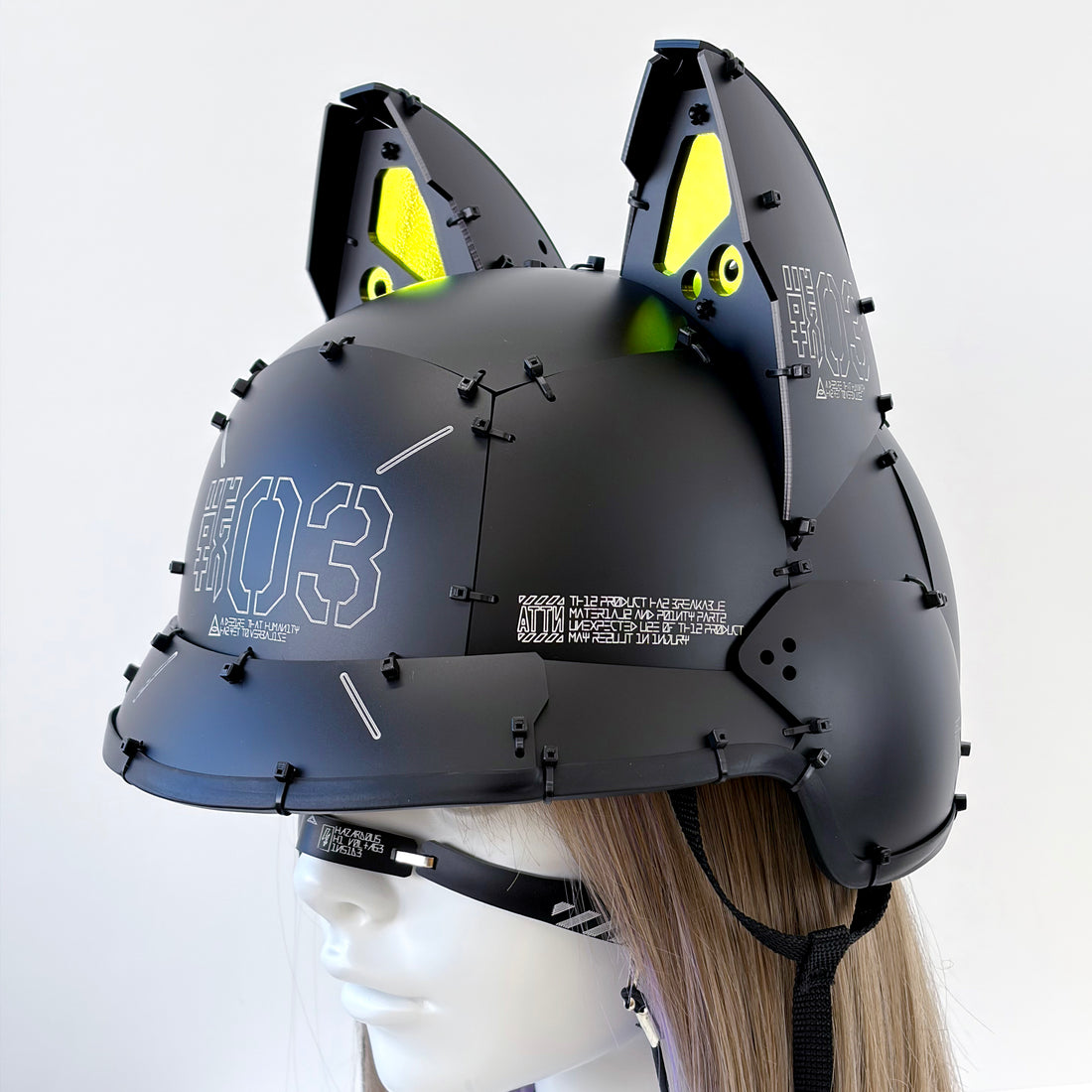 Cat ears equipped helmet