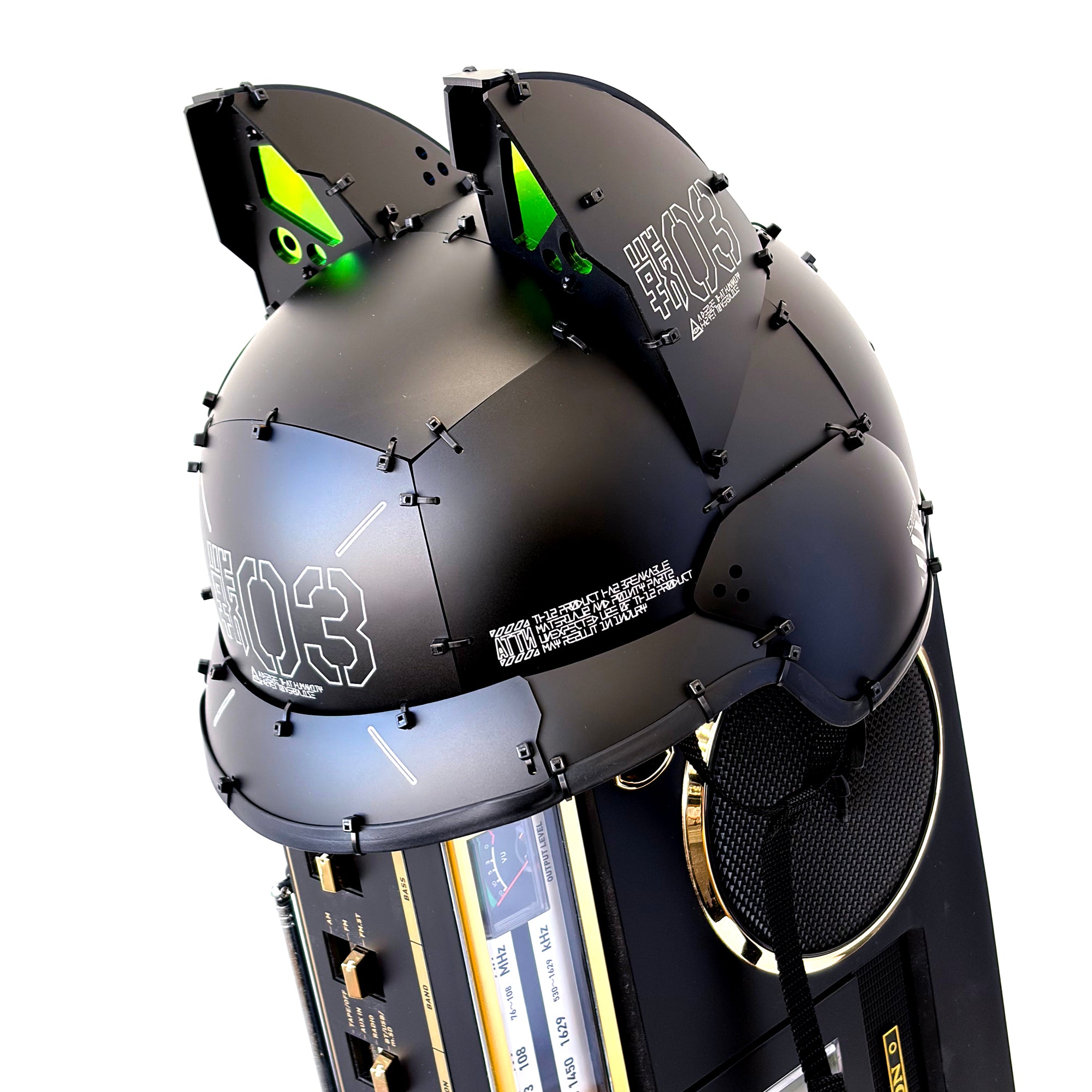 Cat ears equipped helmet